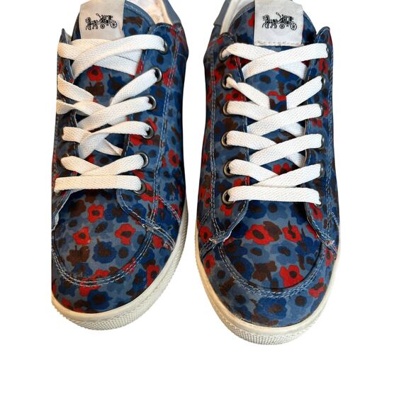 Coach Porter Floral Print Sneakers Women's Size 10B Feminine Preppy - Picture 4 of 9